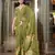 Mahendi georgette smart floral printed saree with pearl lace border