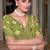 Mahendi georgette smart floral printed saree with pearl lace border