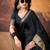 Black mass mello woven zari ethnic ceremonial saree