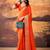 Orange mass mello woven zari ethnic ceremonial saree