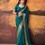 Teal mass mello woven zari ethnic ceremonial saree