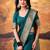 Teal mass mello woven zari ethnic ceremonial saree