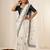 White crunchy silk blend partywear bollywood style glamorous saree