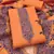 Orange jamdani silk blend dress material