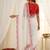 White crunchy silk blend partywear bollywood style glamorous saree