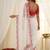 White crunchy silk blend partywear bollywood style glamorous saree