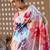 Elegant Baby Pink Floral Print Saree for Women