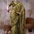 Mahendi satin silk blend floral printed stylish partywear saree