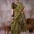 Mahendi satin silk blend floral printed stylish partywear saree