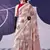 Maroon satin silk blend floral printed stylish partywear saree