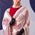 Maroon satin silk blend floral printed stylish partywear saree