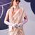 Peach satin silk blend floral printed stylish partywear saree