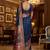 Blue virana silk blend heavy woven saree with elegant swarovski work
