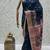 Blue virana silk blend heavy woven saree with elegant swarovski work