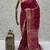 Maroon virana silk blend heavy woven saree with elegant swarovski work