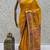 Yellow virana silk blend heavy woven saree with elegant swarovski work