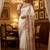 Off white virana silk blend heavy woven saree with elegant swarovski work