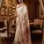Off white virana silk blend heavy woven saree with elegant swarovski work