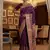 Wine virana silk blend heavy woven saree with elegant swarovski work