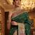 Green virana silk blend heavy woven saree with elegant swarovski work