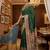 Green virana silk blend heavy woven saree with elegant swarovski work