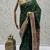 Green virana silk blend heavy woven saree with elegant swarovski work