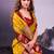 Mustard poly cotton weaving zari graceful traditional saree