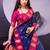 Navy blue poly cotton weaving zari graceful traditional saree