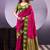 Pink poly cotton weaving zari graceful traditional saree