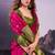 Pink poly cotton weaving zari graceful traditional saree