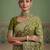 Green wedding season specail pashmina silk blend saree with traditional rich looks