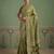 Green wedding season specail pashmina silk blend saree with traditional rich looks