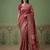 Maroon wedding season specail pashmina silk blend saree with traditional rich looks