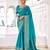 Firozi woven chinon traditional rich saree