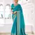 Firozi woven chinon traditional rich saree