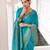 Firozi woven chinon traditional rich saree