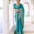Firozi woven chinon traditional rich saree
