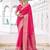 Pink woven chinon traditional rich saree