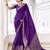 Purple woven chinon traditional rich saree