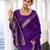 Purple woven chinon traditional rich saree