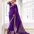 Purple woven chinon traditional rich saree