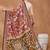 Pink silk blend floral printed girlie rich looks fancy saree