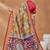 Mustard silk blend floral printed girlie rich looks fancy saree