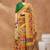 Mustard silk blend floral printed girlie rich looks fancy saree