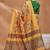 Mustard silk blend floral printed girlie rich looks fancy saree