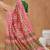 Pink silk blend floral printed girlie rich looks fancy saree