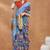 Blue silk blend floral printed girlie rich looks fancy saree