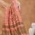 Orange silk blend floral printed girlie rich looks fancy saree