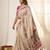 White linen silk blend sophisticated rich looks printed saree