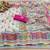 White linen silk blend sophisticated rich looks printed saree